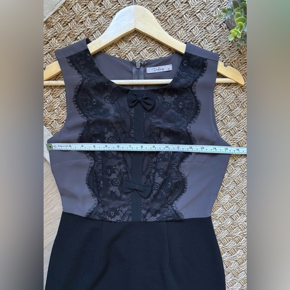 Darling, Black and Gray Lace Mini Dress-XS - Picture 5 of 8